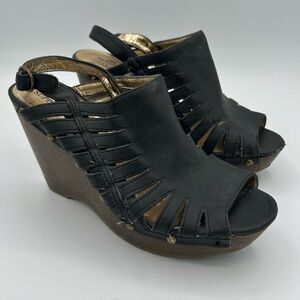 Mossimo Supply Co Strappy Platform Wedges "gladiator-style" BohoChic Edgy Rustic